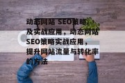 动态网站 SEO策略及实战应用，动态网站SEO策略实战应用，提升网站流量与转化率的方法