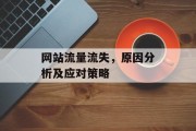 网站流量流失，原因分析及应对策略