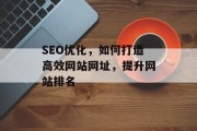 SEO优化，如何打造高效网站网址，提升网站排名
