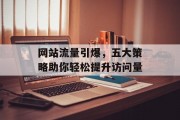网站流量引爆，五大策略助你轻松提升访问量