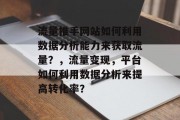 流量推手网站如何利用数据分析能力来获取流量？，流量变现，平台如何利用数据分析来提高转化率？