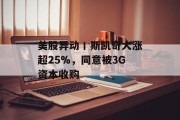 美股异动丨斯凯奇大涨超25%，同意被3G资本收购