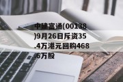 中建富通(00138)9月26日斥资35.4万港元回购468.6万股