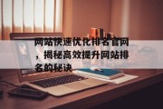 网站快速优化排名官网，揭秘高效提升网站排名的秘诀