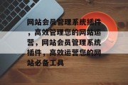 网站会员管理系统插件，高效管理您的网站运营，网站会员管理系统插件，高效运营您的网站必备工具
