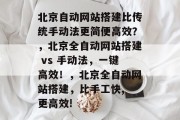 北京自动网站搭建比传统手动法更简便高效?,北京全自动网站搭建 vs 手动法,一键高效!,北京全自动网站搭建,比手工快, 更高效! 北京自动网站搭建比传统手动法更简便高效?,北京全自动网站搭建 vs 手动法,一键高效!,北京全自动网站搭建,比手工快, 更高效!