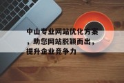 中山专业网站优化方案，助您网站脱颖而出，提升企业竞争力