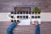 网站关键字排名优化攻略，提升流量，抢占市场先机