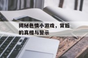 揭秘色情小游戏，背后的真相与警示