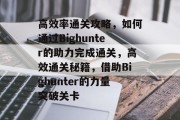 高效率通关攻略，如何通过Bighunter的助力完成通关，高效通关秘籍，借助Bighunter的力量突破关卡