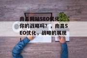 南昌网站SEO优化,你的战略吗?,南昌SEO优化,战略的展现!