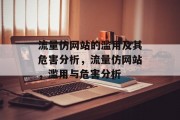 流量仿网站的滥用及其危害分析，流量仿网站，滥用与危害分析