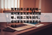 驾考科目二通关攻略—应对紧张驾驶场景的策略,科目二驾车技巧,应对紧张驾驶场景的小贴士