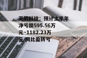 天箭科技：预计上半年净亏损595.56万元~1182.23万元 同比盈转亏