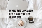 博时招商蛇口产业园REIT上半年三项目出租率均下降