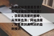 购买网站流量是否贵？如何才能获取高流量？，获取高流量的策略，从预算出发，网站流量，从免费到高利润的盈利模式