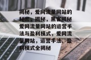 揭秘,爱网流量网站的秘密,揭秘,黑客揭秘爱网流量网站的运营手法与盈利模式,爱网流量网站,运营手法、盈利模式全揭秘 揭秘,爱网流量网站的秘密,揭秘,黑客揭秘爱网流量网站的运营手法与盈利模式,爱网流量网站,运营手法、盈利模式全揭秘