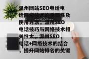 温州网站SEO电话电话网络技术的重要性及使用方法，温州SEO电话技巧与网络技术相关性大，温州SEO，电话+网络技术的结合，提升网站排名的关键