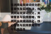 株洲网站关键词优化的重要性及实践方法，株洲网站关键词优化，关键要素与实践策略，株洲网站关键词优化，核心要素与实践策略分析与实践指导