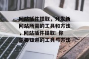 网站插件提取，开发新网站所需的工具和方法，网站插件提取: 你需要知道的工具与方法