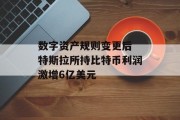 数字资产规则变更后 特斯拉所持比特币利润激增6亿美元