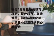 辐射4黑根堡通关技巧攻略，提升战力，突破难关，辐射4通关秘籍，黑色小野鬼四步制必胜攻略