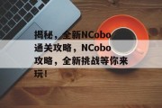 揭秘，全新NCobo通关攻略，NCobo攻略，全新挑战等你来玩！