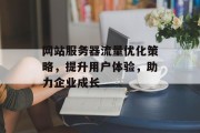 网站服务器流量优化策略，提升用户体验，助力企业成长