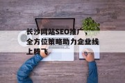 长沙网站SEO推广，全方位策略助力企业线上腾飞