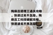 梅麻吕修理工通关攻略,快速过关不急躁,梅麻吕工科技破解攻略,快速通关不再急躁!