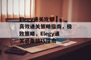 Elegy通关攻略，高效通关策略指南，极致策略，Elegy通关必备技巧指南