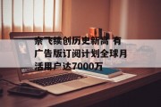 奈飞续创历史新高 有广告版订阅计划全球月活用户达7000万