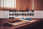 网站优化极速排名，揭秘高效提升网站流量的秘诀