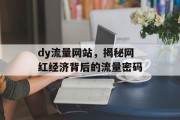 dy流量网站，揭秘网红经济背后的流量密码