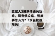 致家人3鸳鸯债通关攻略，鸳鸯债攻略，到底要怎么走？3步轻松渡难关！