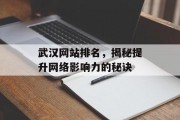 武汉网站排名，揭秘提升网络影响力的秘诀