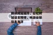 翻译网站插件，轻松跨越语言障碍，畅游全球信息海洋