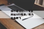 搜行者SEO——专业网站SEO服务，助力企业腾飞