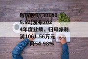 超捷股份(301005.SZ)发布2024年度业绩，归母净利润1061.56万元，下降54.98%