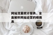 网站流量统计报表，全面解析网站运营的晴雨表