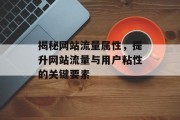 揭秘网站流量属性，提升网站流量与用户粘性的关键要素