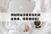 揭秘网站流量背后的资金来源，钱是谁给的？
