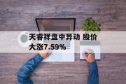 天睿祥盘中异动 股价大涨7.59%