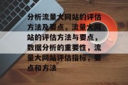 分析流量大网站的评估方法及要点，流量大网站的评估方法与要点，数据分析的重要性，流量大网站评估指标，要点和方法