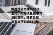 网站优化策略与SEO互动,网站优化策略与SEO互动,理解关键元素如何影响SEO结果 网站优化策略与SEO互动,网站优化策略与SEO互动,理解关键元素如何影响SEO结果