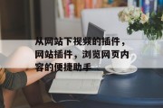 从网站下视频的插件，网站插件，浏览网页内容的便捷助手