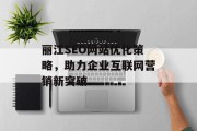 丽江SEO网站优化策略，助力企业互联网营销新突破