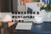 威富集团盘中异动 急速拉升5.02%报24.86美元