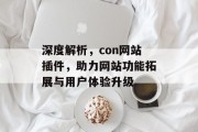 深度解析，con网站插件，助力网站功能拓展与用户体验升级