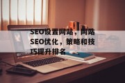 SEO设置网站，网站SEO优化，策略和技巧提升排名